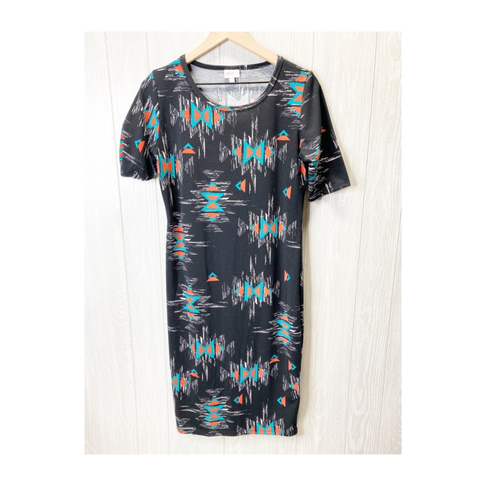 LuLaRoe Julia Dress size Medium Aztec